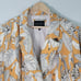 ELOQUII Women's Plus Size Yellow/White Double Breasted Jacket Sz 24 Pockets Line