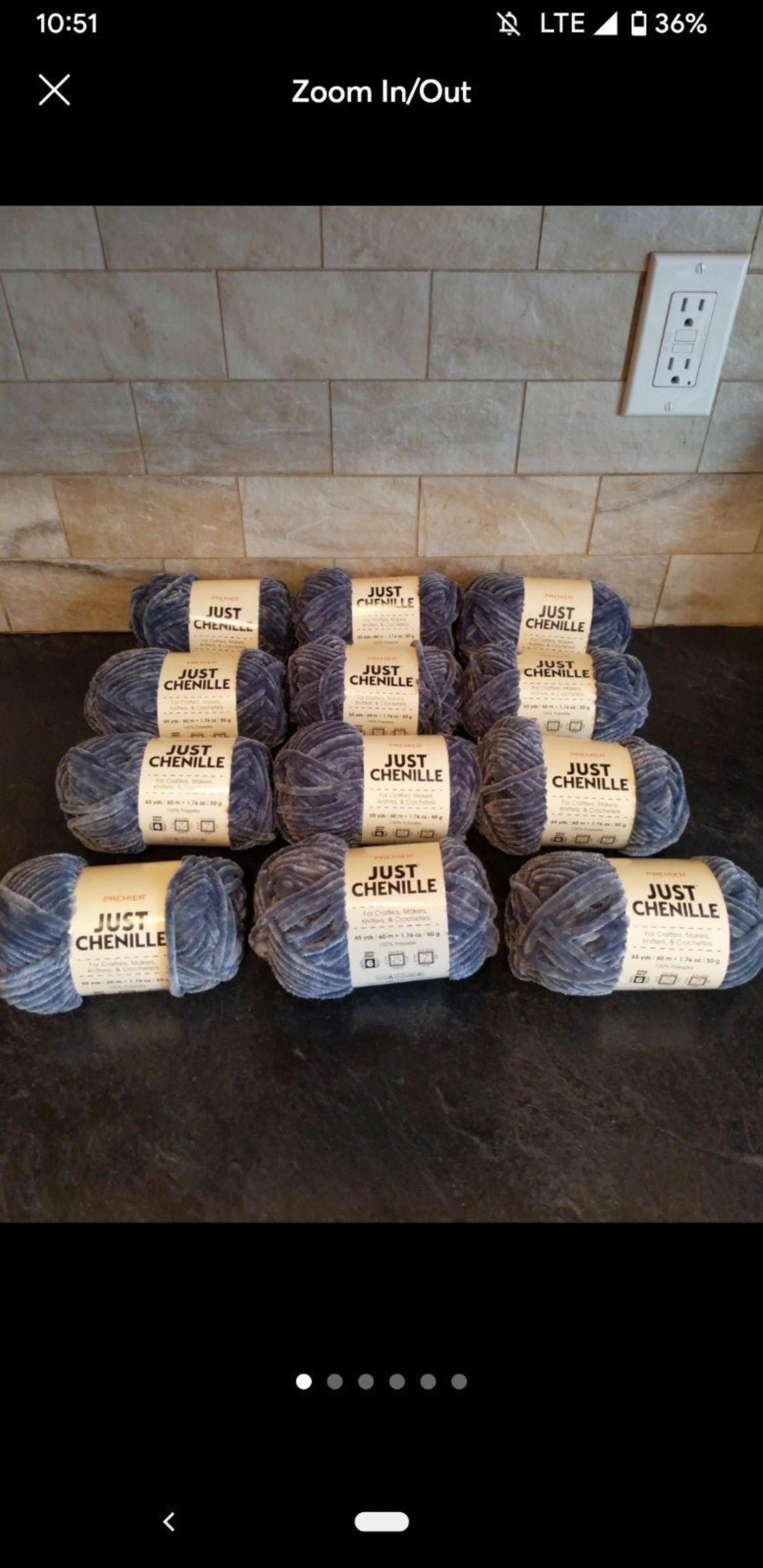 12 SKEINS PREMIER YARN JUST CHENILLE CHUNKY YARN BUNDLE