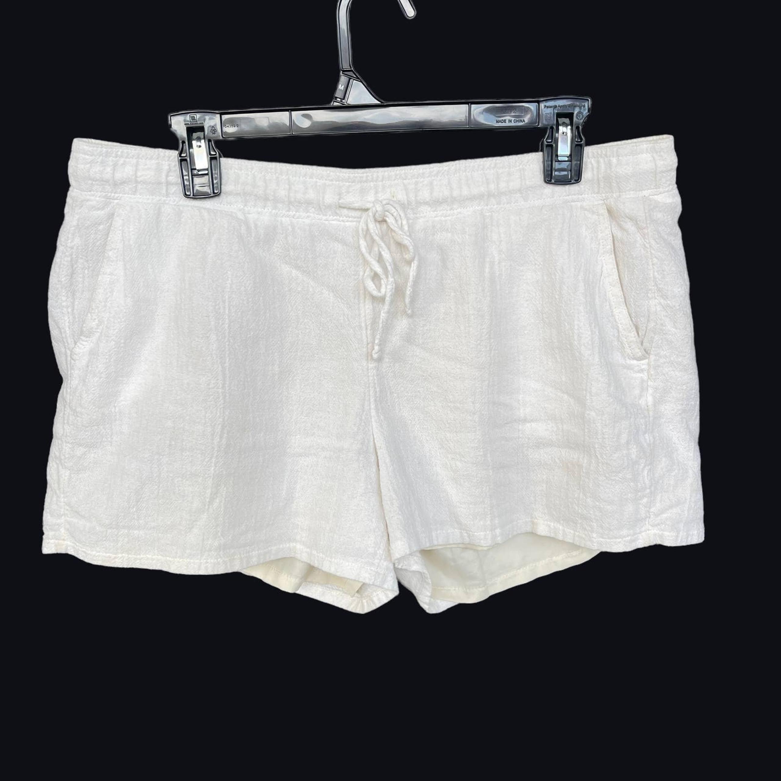 Ana Shorts Womens Large Cream Pull On Lined Cotton