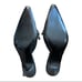 STUBBS & WOOTTON Black Wire & Bead Embellished Mule Pointed Toe Kitten Heel Sz 8