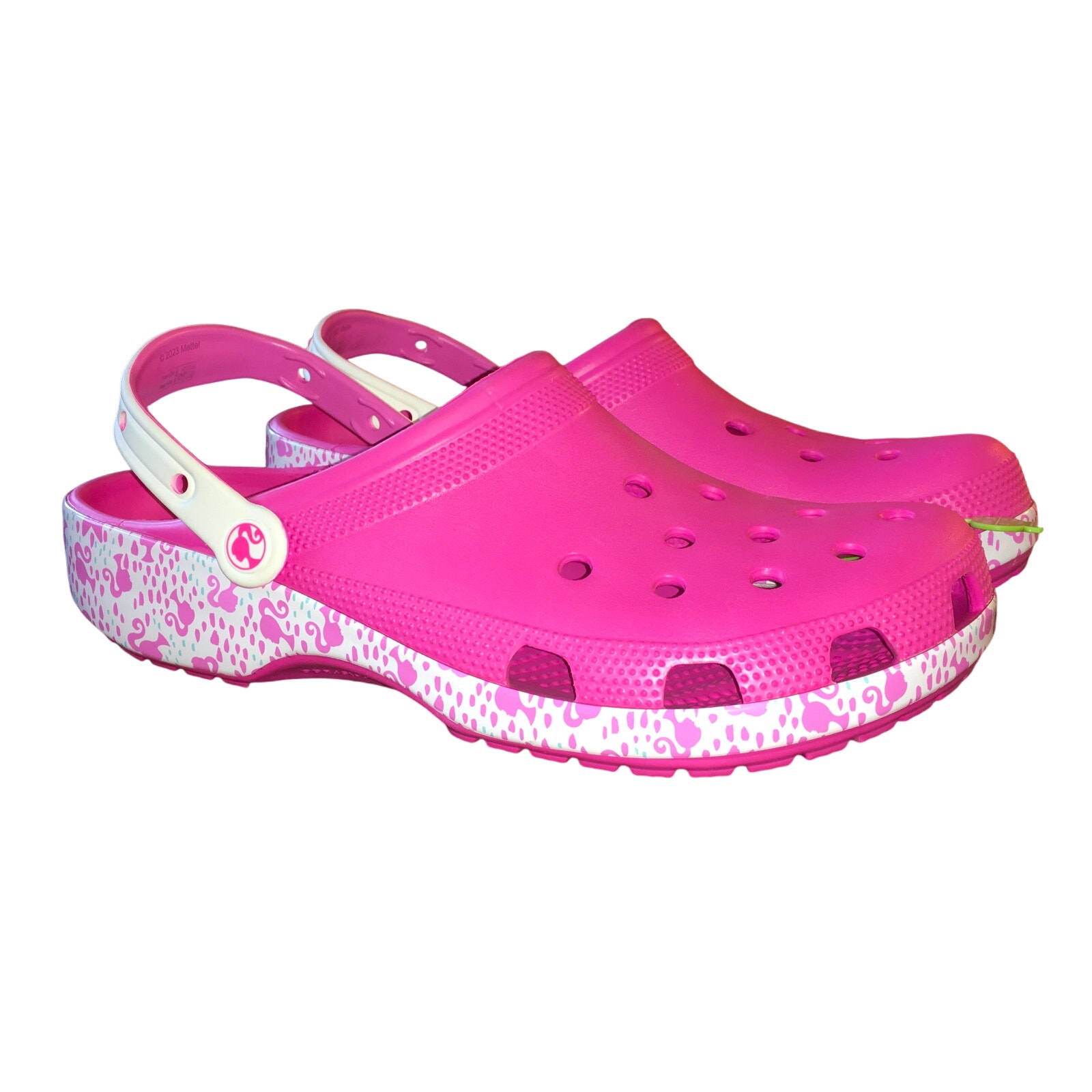 NEW Crocs x Barbie Classic Clog Mens 12 Electric Hot Pink Barbiecore Comfort NWT