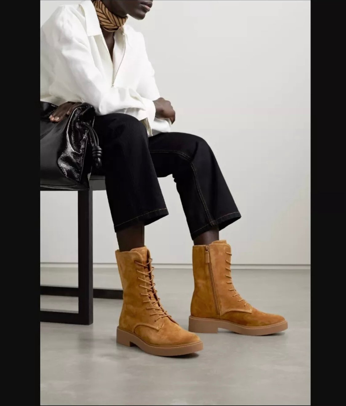 Brand new Vince Kady Lace-up Suede Boots Chestnut size 6.5