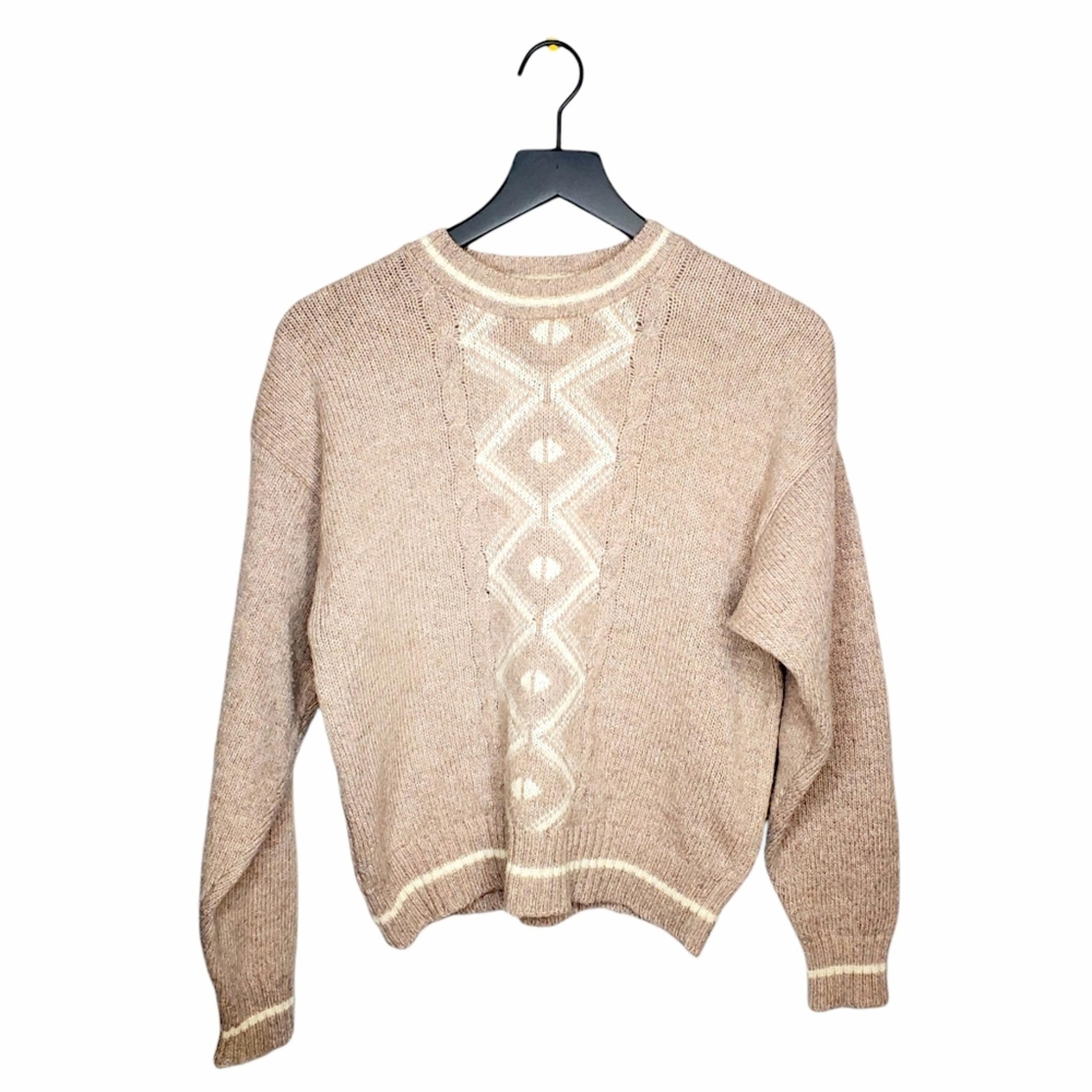 Vintage Northern Isles Oatmeal Crewneck Sweater Women's Medium Wool Blend