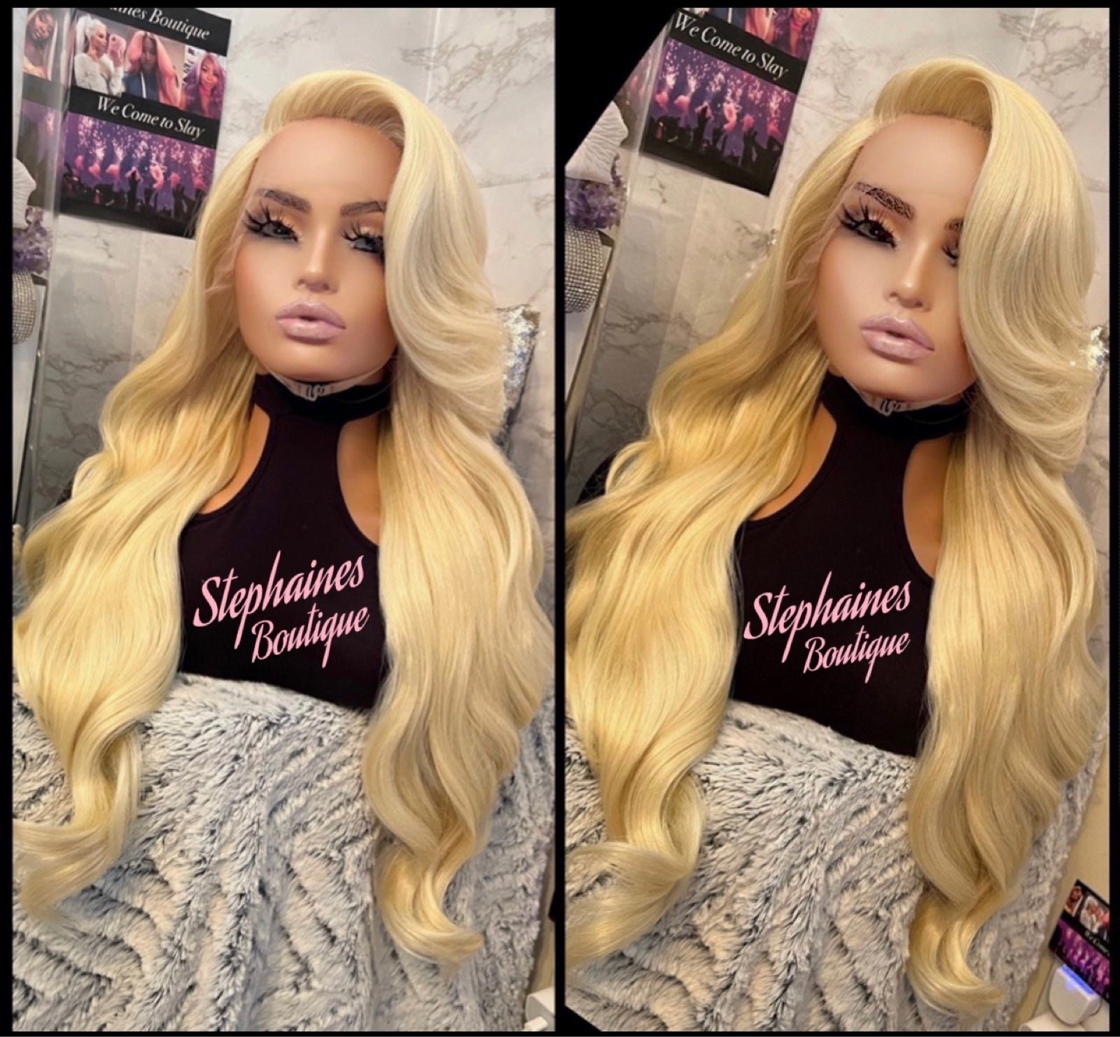 Human Hair Blended lace front wig