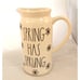 Rae Dunn Pitcher SPRINGHAS SPRUNG Flowers Artisan Collection New 8.5