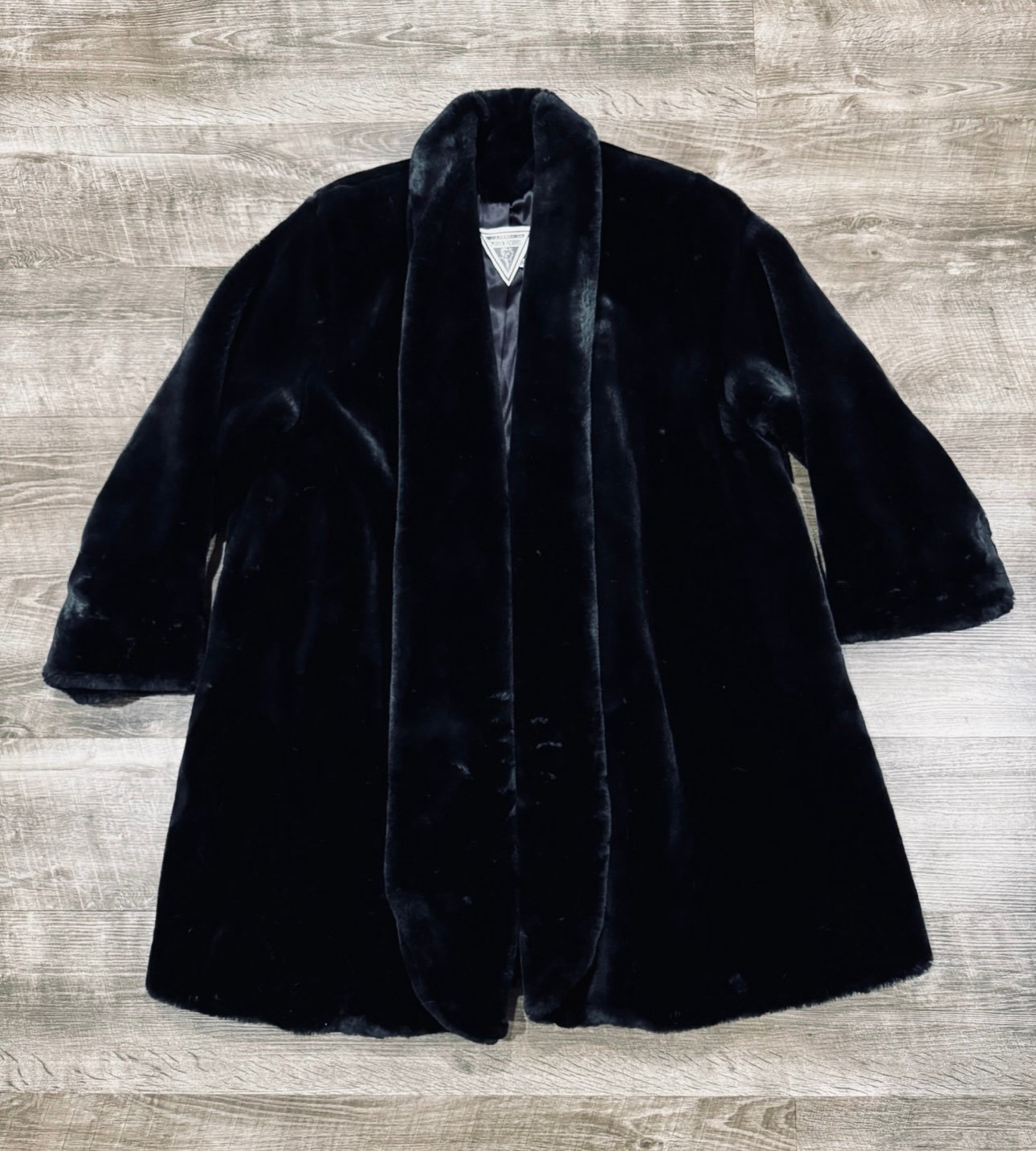 Vtg Faux Fur Pile Swing Oversized Coat Sz Medium J. Percy for Marvin Richards