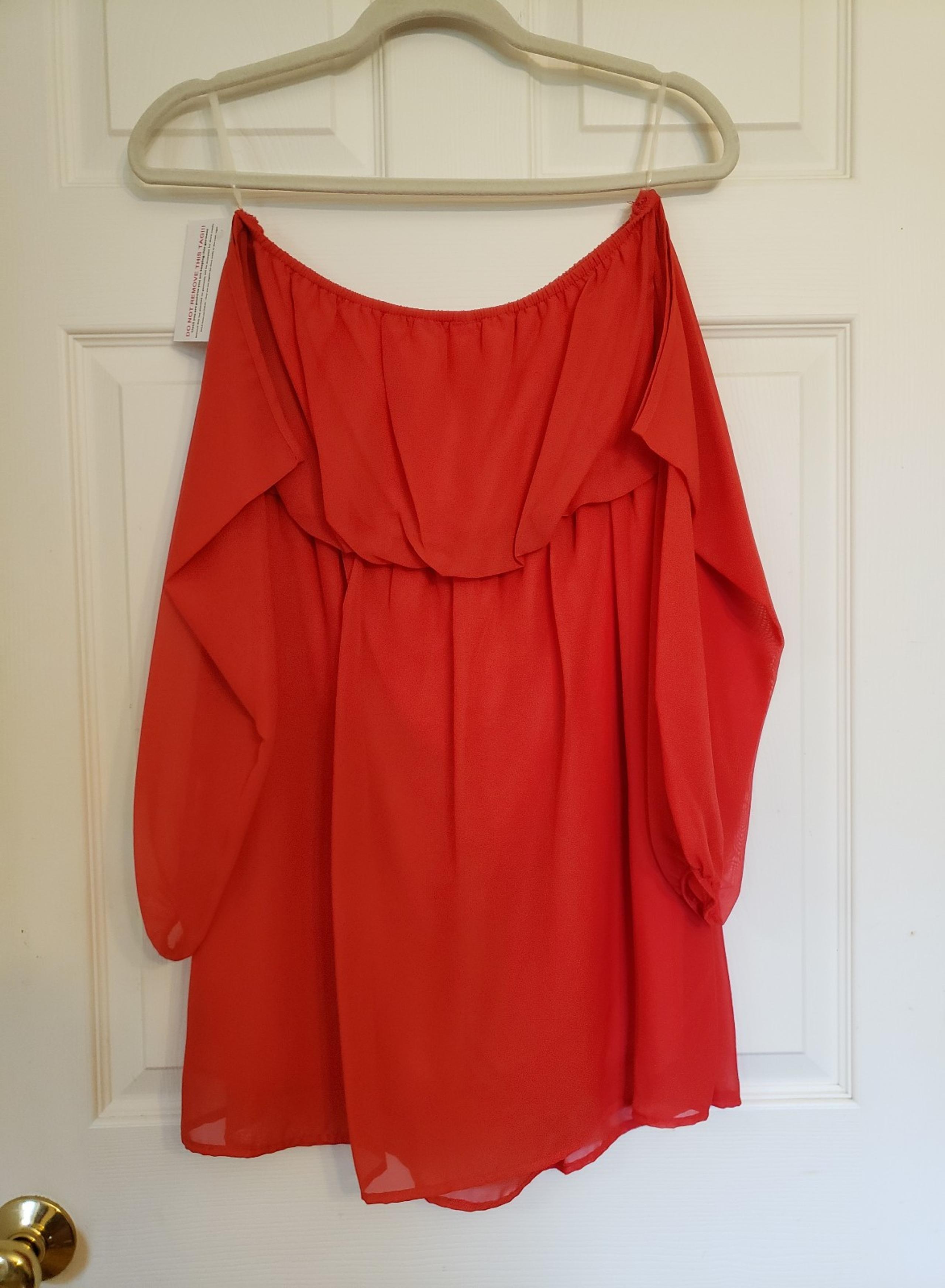 Off shoulder mini dress, sz M, NWT