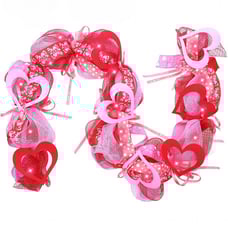 6 ft Artificial Valentine's Day Garland with LED Lights, Battery Operated Heart