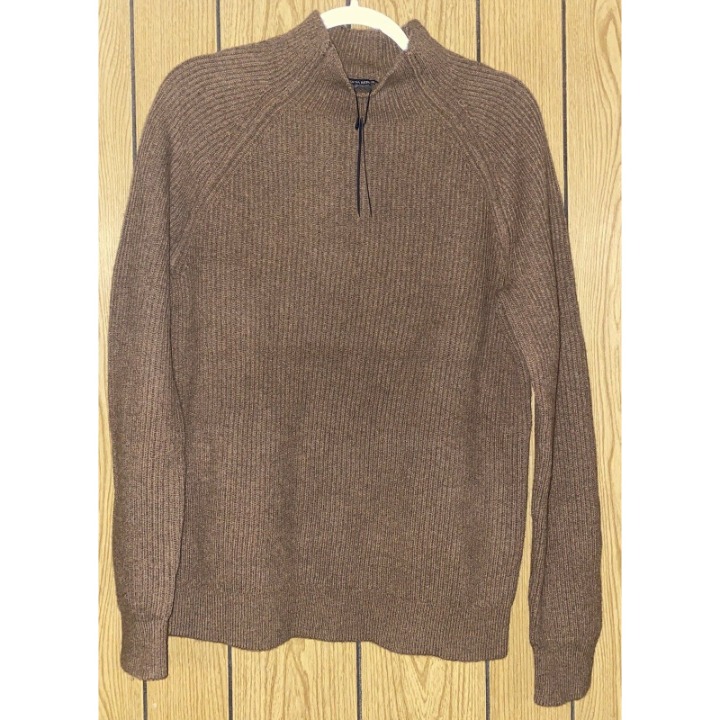Banana Republic Womens Italian Yarn Brown Knit Turtleneck Sweater Sz M MRSP 109