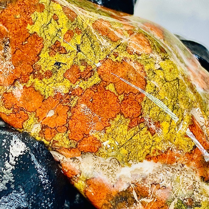 Morgan Hill Poppy Jasper Orbs Tumbled Polished Bright Colorful Orange Red 37g