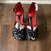 Dolls Kill Trickz N' Treatz All Over Bat Print T Strap Platform Heels - Black