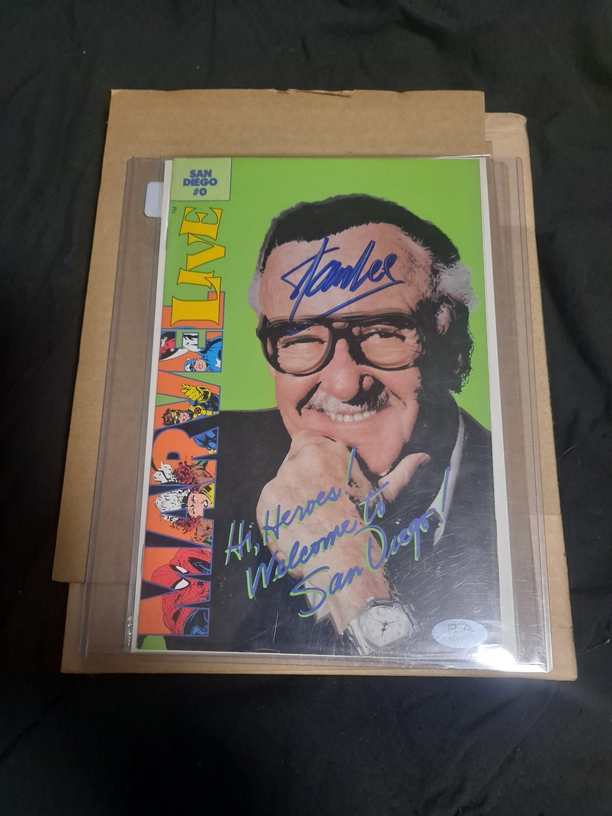 Stan Lee Signed Marvel Live #0 San Diego Comic Con Magazine PSA AUTHENTIC