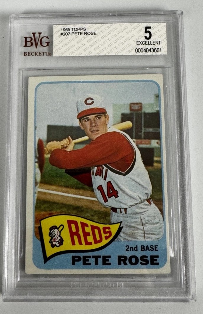 Topps 1965 Cincinnati Reds PETE Hit King ROSE/ Graded Beckett BVG 5 Excellent