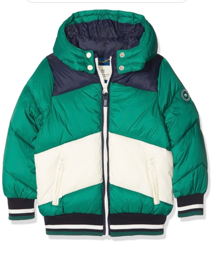 Scotch & Soda boys warm puffer hooded jacket