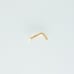 14kt. Gold L Bend Nose Stud Ring with Op