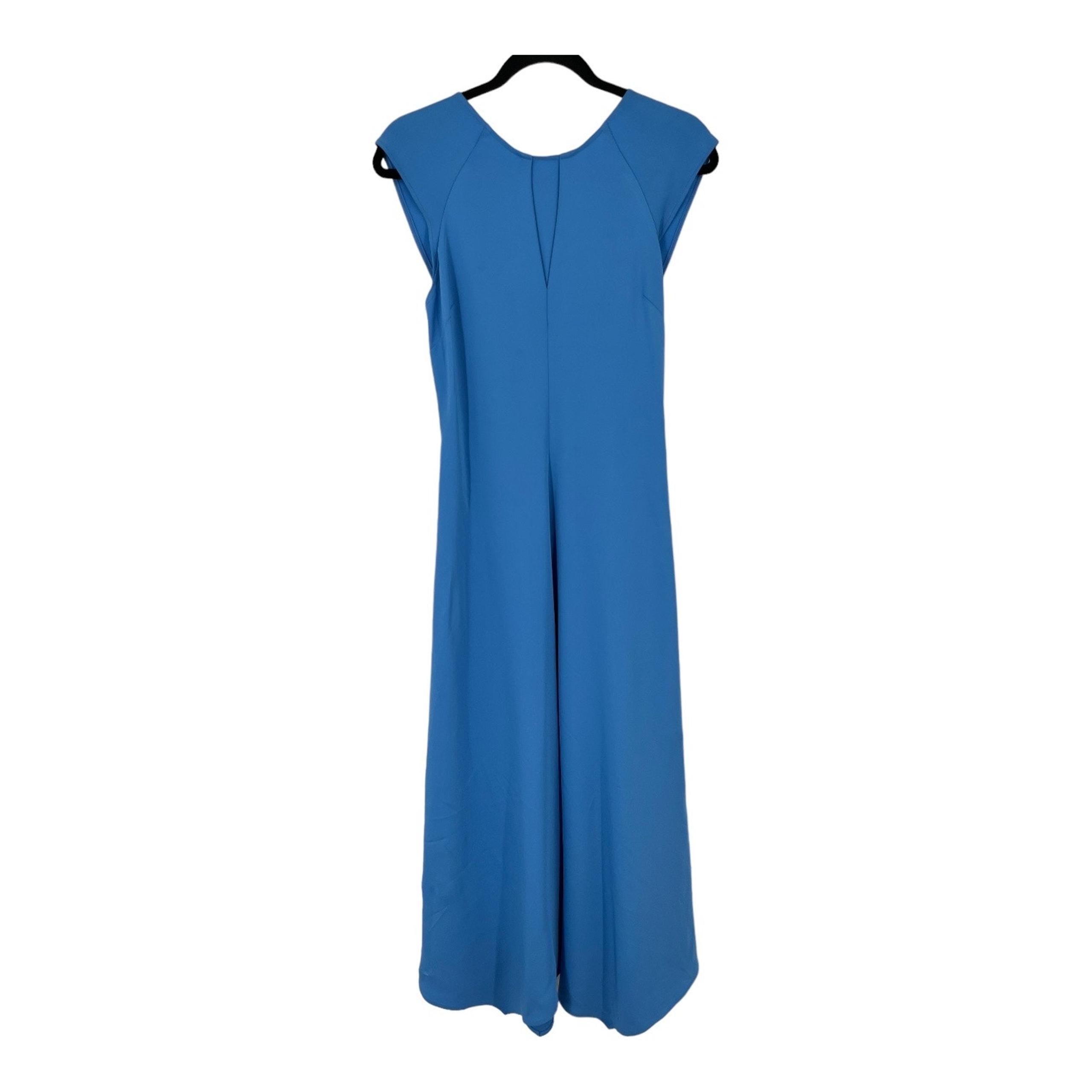 Reiss dress Eleni cap sleeve midi blue size 4 DEFECT