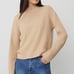 Ann Taylor 100% Silk Blouse Turtleneck Beige Size XL
