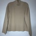 Ann Taylor 100% Silk Blouse Turtleneck Beige Size XL