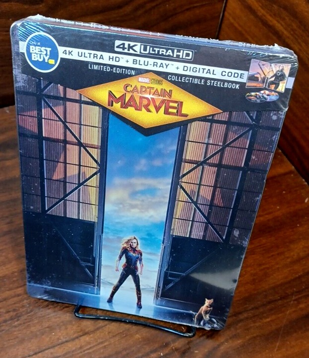 Captain Marvel Steelbook (4K+Blu-ray+Digital) NEW-DAMAGED-Free Box Shipping