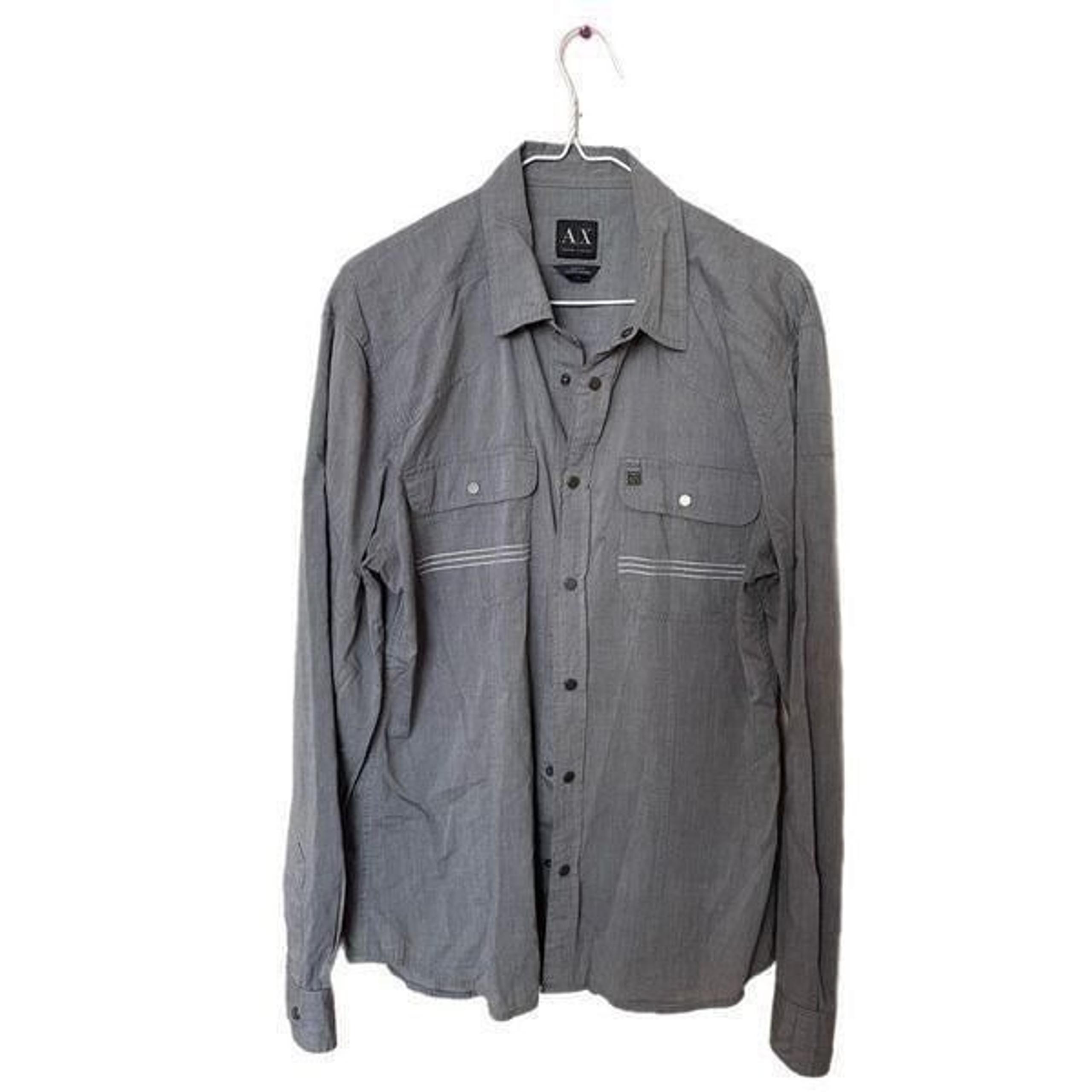 Armani Exchange Mens Button Down Shirt Large Long Sleeve