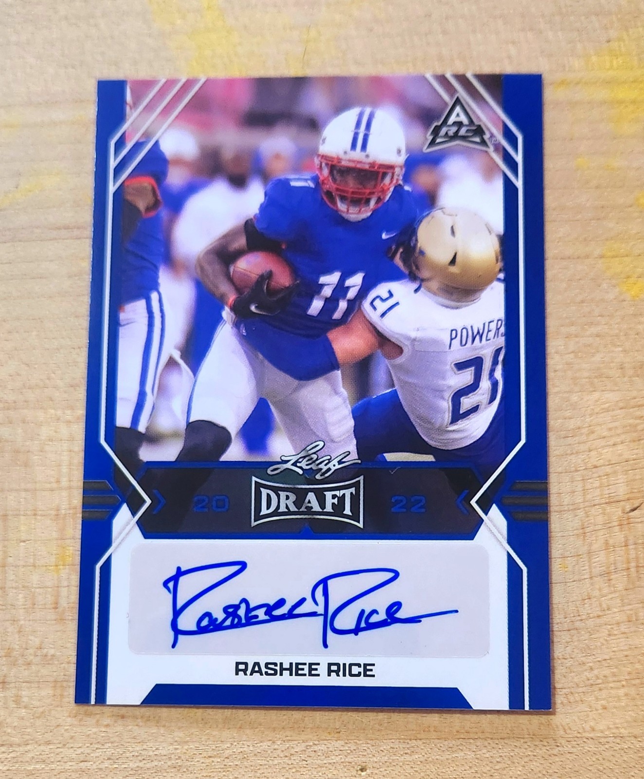 2022 Leaf Blue Rashee Rice Rookie Autograph!!!