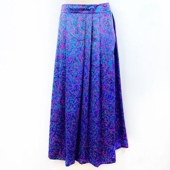 Vintage Prophecy Watercolor Midi Skirt