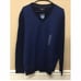 Club Room Mens Blue Merino Wool Pullover Sweater V-Neck Sweatshirt Size L NWT