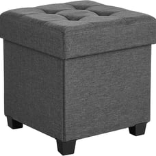 Cube Storage Ottoman, Bedroom Bench with Storage, Foot Stool 15 Inches