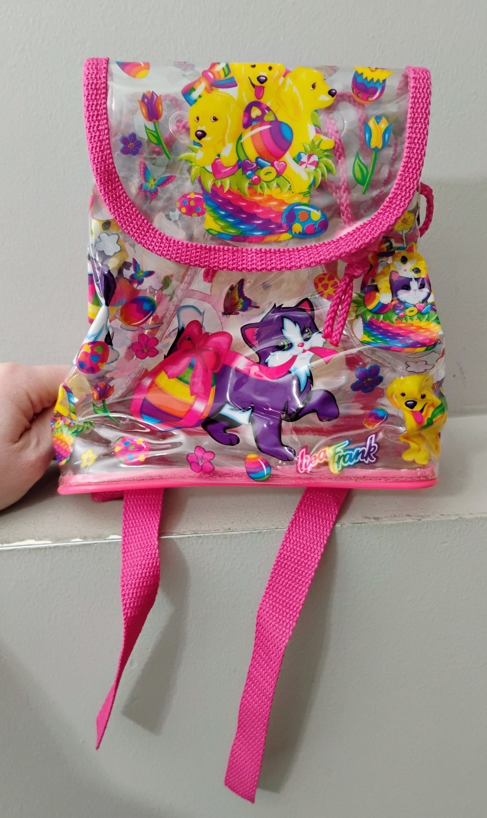 Vintage 1990's Lisa Frank Clear Mini Backpack Purse