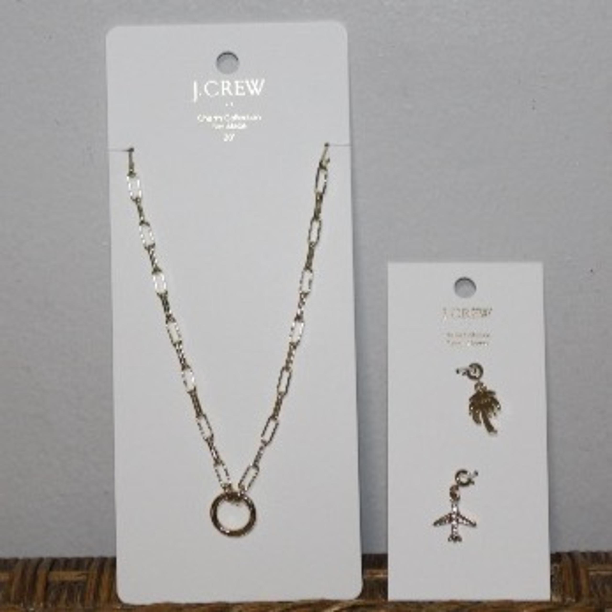 J. Crew Charm Collection 20" Necklace &.Vacation Charms Set-of-two For Women
