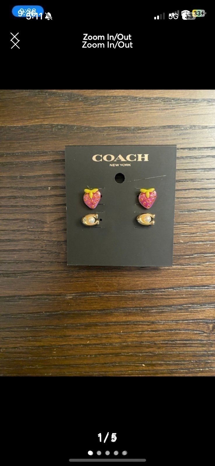 NEW Coach earrings