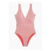 New! ONIA Michelle Striped Rib Belted One Piece Swimsuit