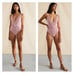 New! ONIA Michelle Striped Rib Belted One Piece Swimsuit