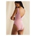 New! ONIA Michelle Striped Rib Belted One Piece Swimsuit