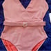 New! ONIA Michelle Striped Rib Belted One Piece Swimsuit