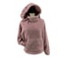 PINK Victoria's Secret Womens Pale Pink Teddy Funnel Neck Pullover Jacket Xsmall