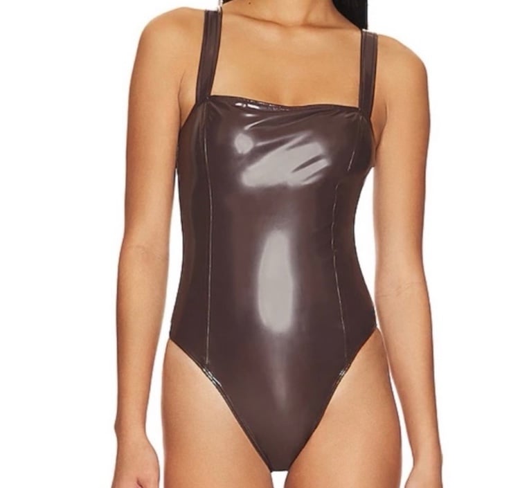 Good American Vinyl Corset Bodysuit
