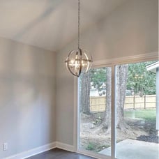 Silver 3 light chandelier