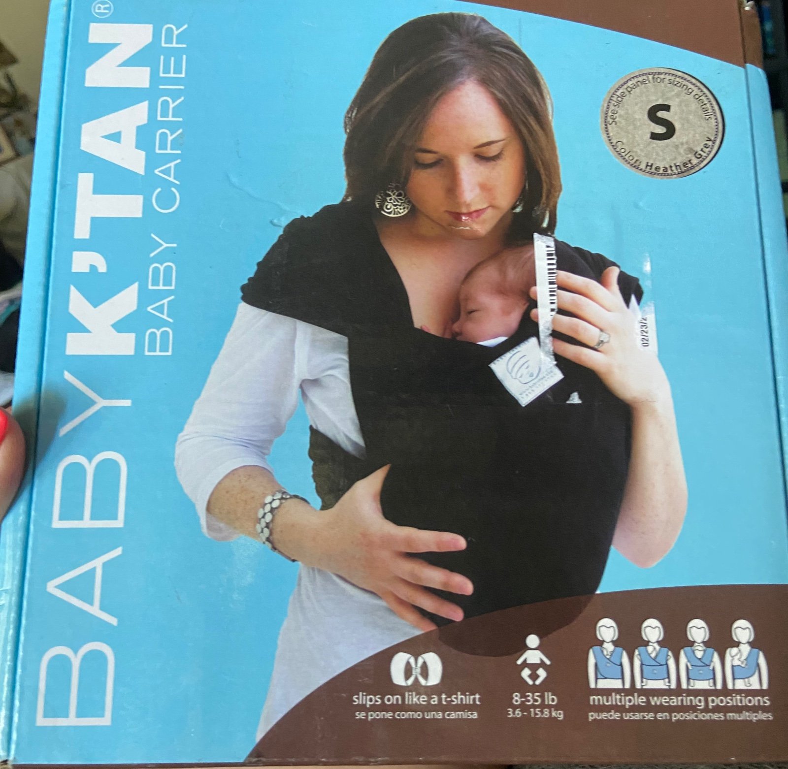Baby K’Ton baby carrier size small heather grey