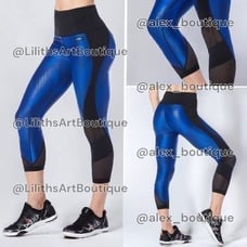Zumba Strong Repping Crop Leggings (E056)-Size S for Women