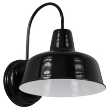 Mason Indoor/Outdoor Wall Light in Satin Black, 10-Inch