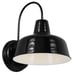 Mason Indoor/Outdoor Wall Light in Satin Black, 10-Inch