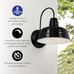 Mason Indoor/Outdoor Wall Light in Satin Black, 10-Inch
