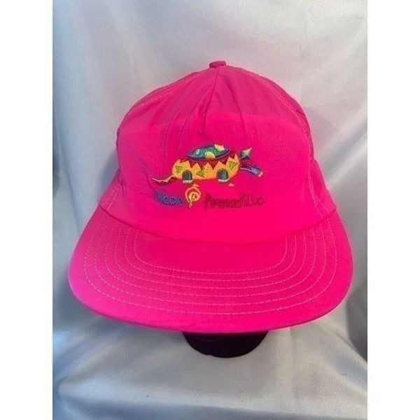 VTG 90s Walt Disney World Pleasure Island Neon Armadillo Hat O/S
