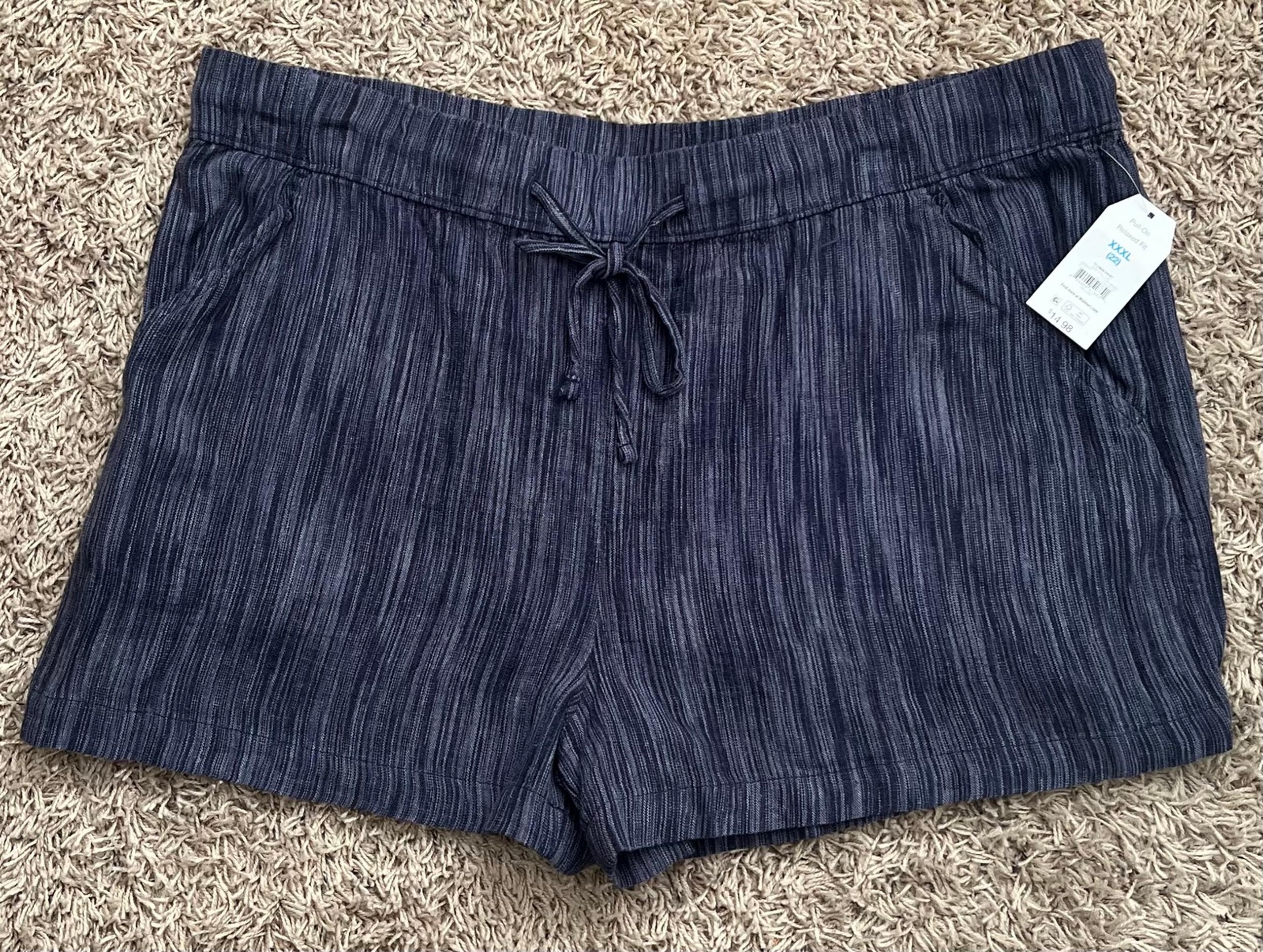 Time and Tru Women's Linen Blend Pull On Shorts 3.5 Inseam Size: XXXL (22)
