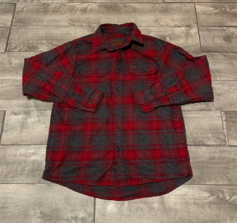 Orvis Flannel Plaid Men's Jak Shirt Med