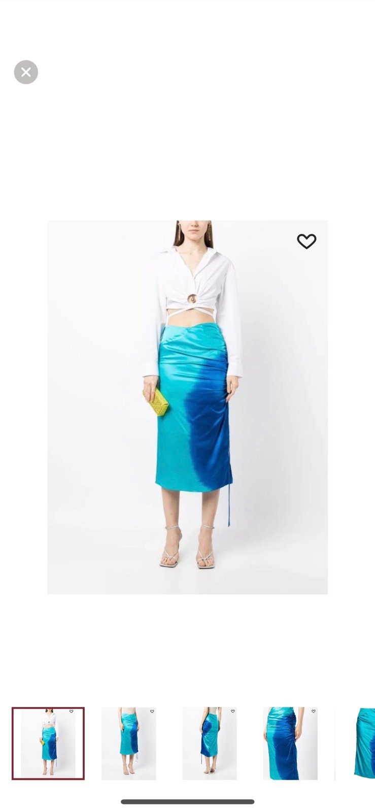Alejandra Alonso Rojas two-tone silk midi skirt