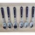 lot of 6 WF Washington Forge MARDI GRAS NAVY BLUE Stainless KOREA SPOONS