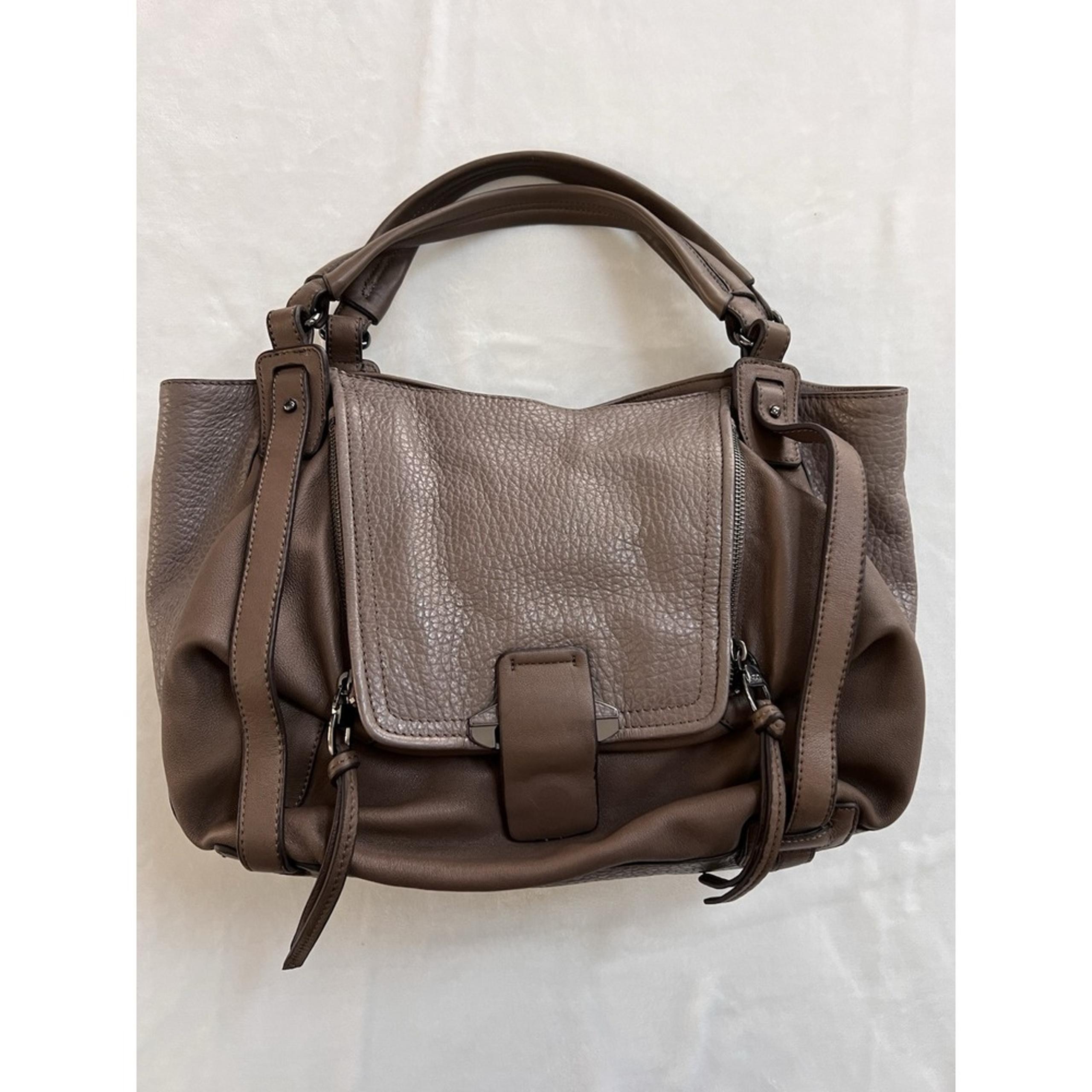 VTG Kooba Brown Taupe Leather Hobo Shoulder Handbag