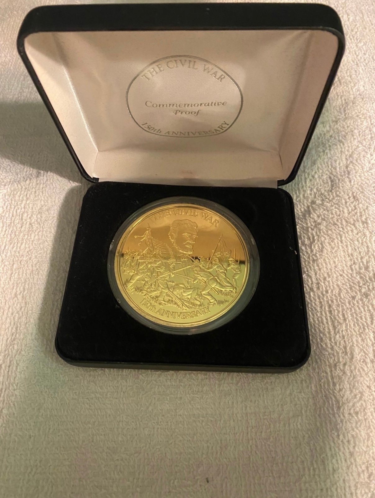 THE HISTORY CHANNEL CIVIL WAR COIN 150TH ANNIVERSARY COMMEMORATIVE LIMITED GOLD